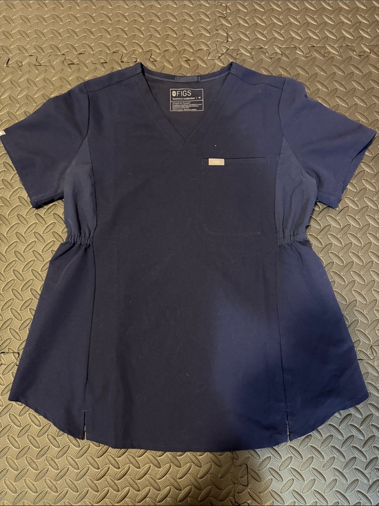 Figs Tops - FIGS Navy Women's V-Neck Scrub Tunic